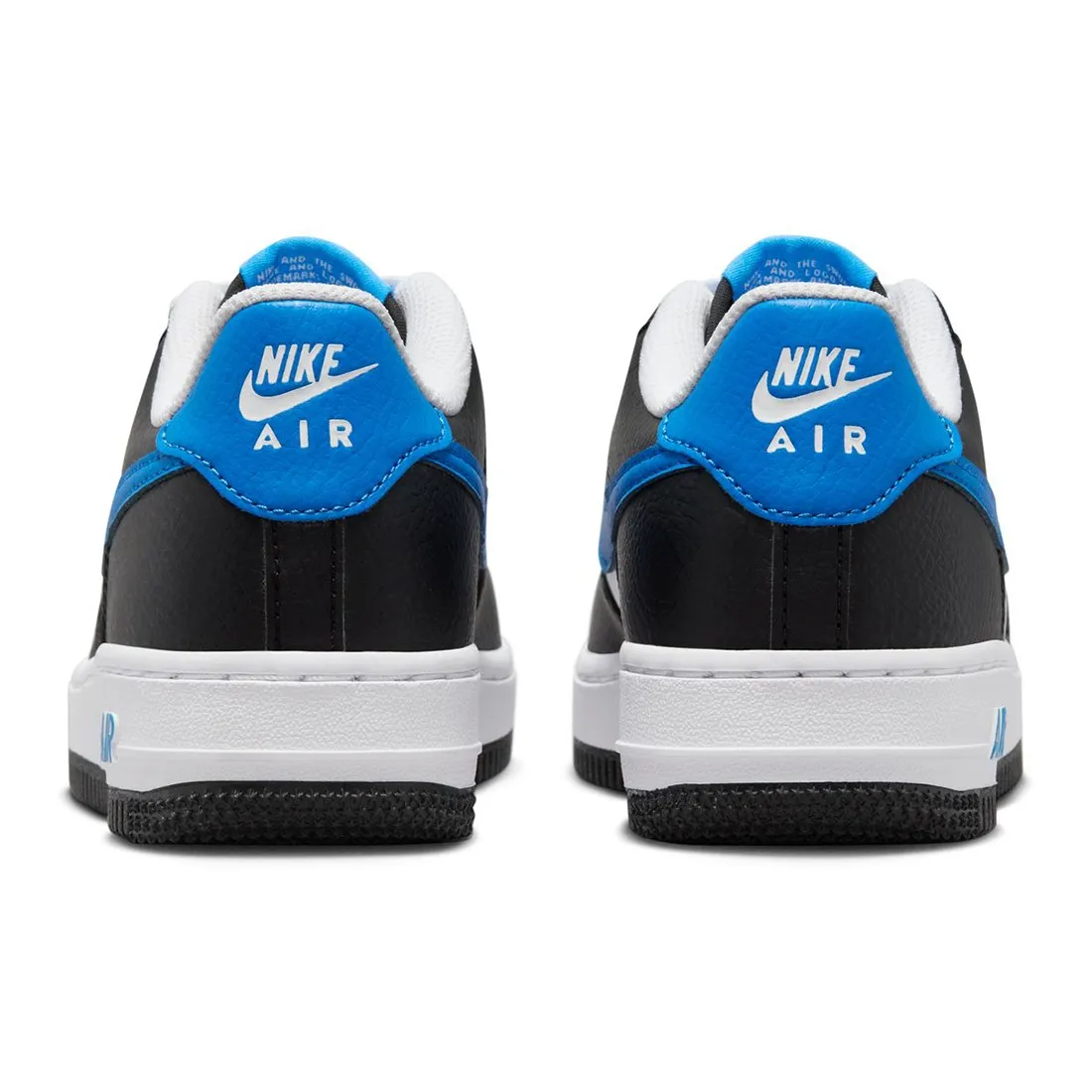 Nike Big Kids Air Force 1 Gs (black / lt photo blue-white)