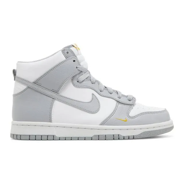 Nike dunk high next nature gs (wolf grey marigold/ wolf grey/ wolf grey/ white) big kids 3.5y-7y fd9