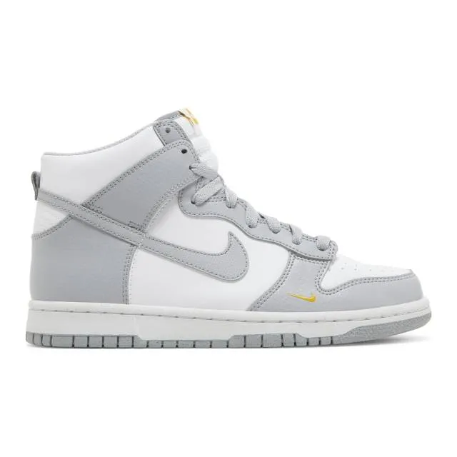 Nike dunk high next nature gs (wolf grey marigold/ wolf grey/ wolf grey/ white) big kids 3.5y-7y fd9