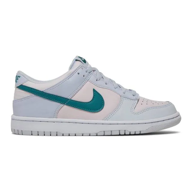 Nike dunk low gs (mineral teal/ football grey/ mineral teal/ pearl pink) big kids 3.5y-7y fd1232-002