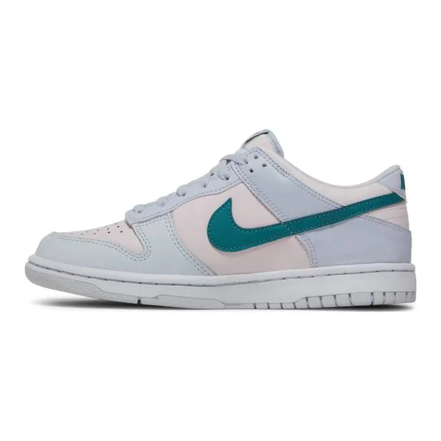 Nike dunk low gs (mineral teal/ football grey/ mineral teal/ pearl pink) big kids 3.5y-7y fd1232-002