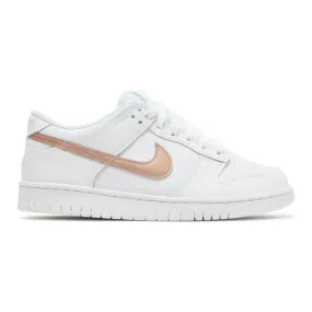 Nike dunk low gs (white metallic red bronze/ white/ metallic red bronze) big kids 3.5y-7y dh9765-100