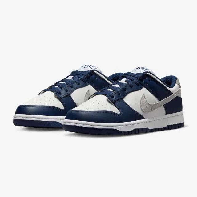 Nike dunk low (midnight navy smoke grey/ blue/ midnight navy/ light smoke grey/ summit white) men us 8-13 fd9749-400