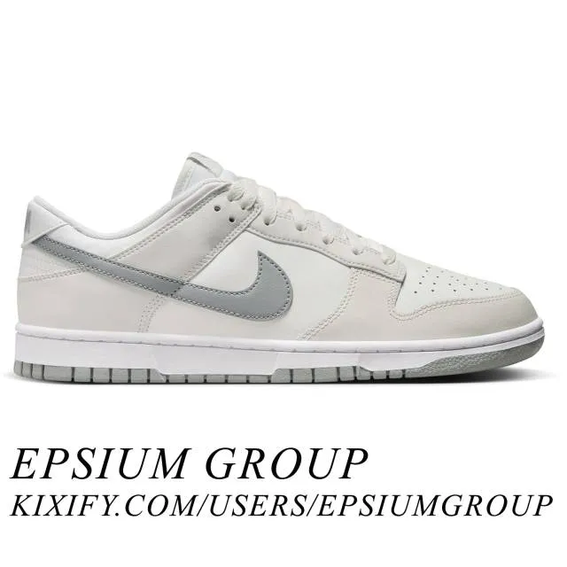 Nike dunk low (summit white light smoke grey/ summit white/ light smoke grey/ platinum tint/ white) men us 8-13 dv0831-106