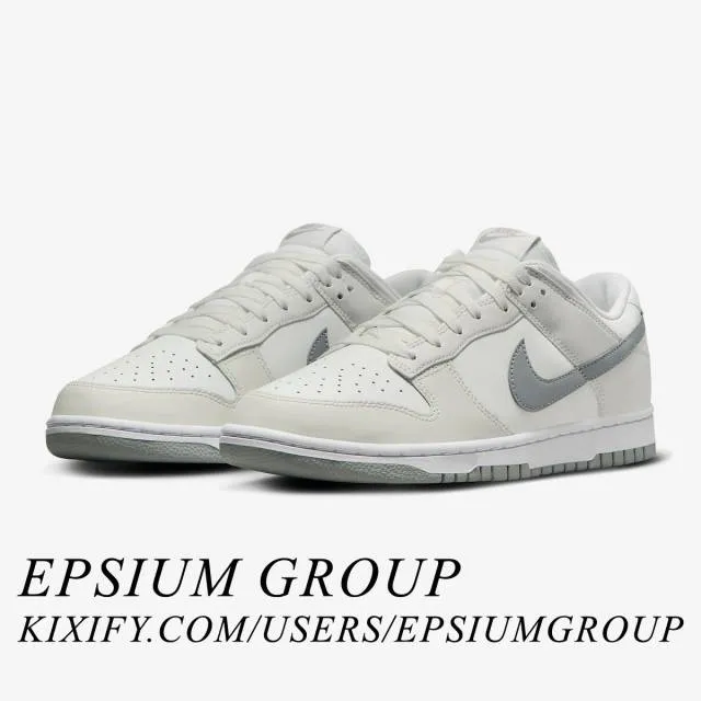 Nike dunk low (summit white light smoke grey/ summit white/ light smoke grey/ platinum tint/ white) men us 8-13 dv0831-106