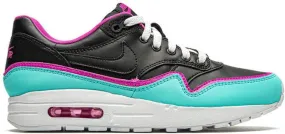 Nike Kids Air Max 1 Double Layered Aqua Fuchsia sneakers Black