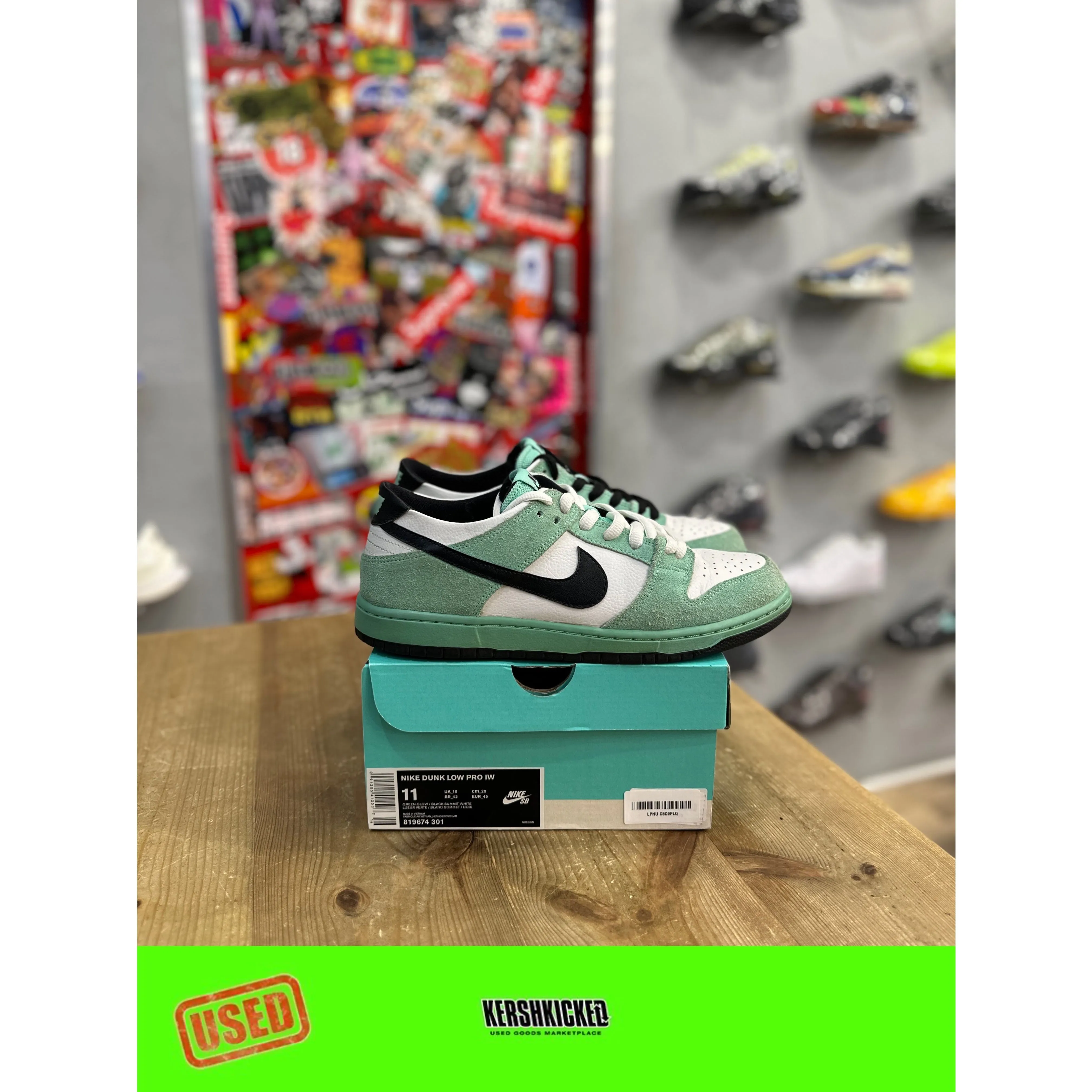 Nike SB Dunk Low Sea Crystal UK 10