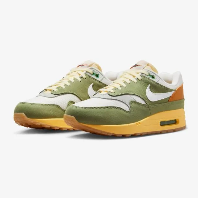 Nike women's air max 1 (design by japan/ green/ white/ orange/ gum brown) sizes 6-10 fd0395-386