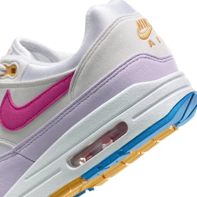 Nike women's air max 1 (mismatched swoosh/ white/ alchemy pink/ photo blue/ sundial/ lilac bloom) sizes 5-12 hf5071-100