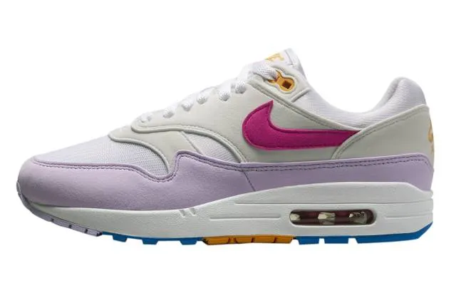 Nike women's air max 1 (mismatched swoosh/ white/ alchemy pink/ photo blue/ sundial/ lilac bloom) sizes 5-12 hf5071-100