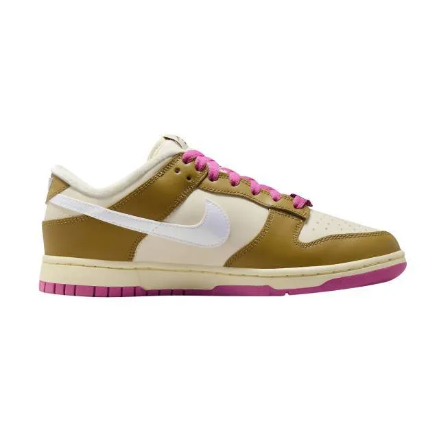 Nike women's dunk low (just do it bronzine playful pink/ bronzine/ coconut milk/ playful pink) sizes 5-12 fd8683-700