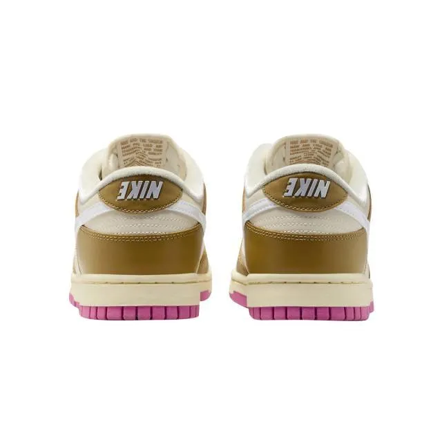 Nike women's dunk low (just do it bronzine playful pink/ bronzine/ coconut milk/ playful pink) sizes 5-12 fd8683-700