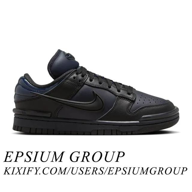 Nike women's dunk low twist (dark obsidian/ dark obsidian/ black/ black) sizes 5-12 dz2794-400