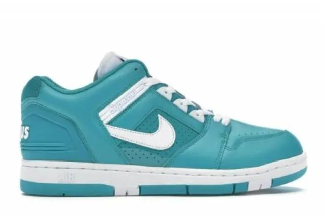 Nike x Supreme SB Air Force 2 Low Teal Emerald Blue AF2 ...