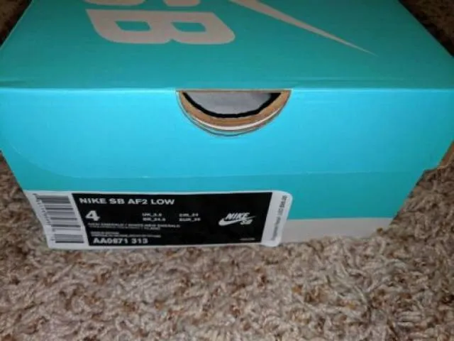 Nike x Supreme SB Air Force 2 Low Teal Emerald Blue AF2 ...