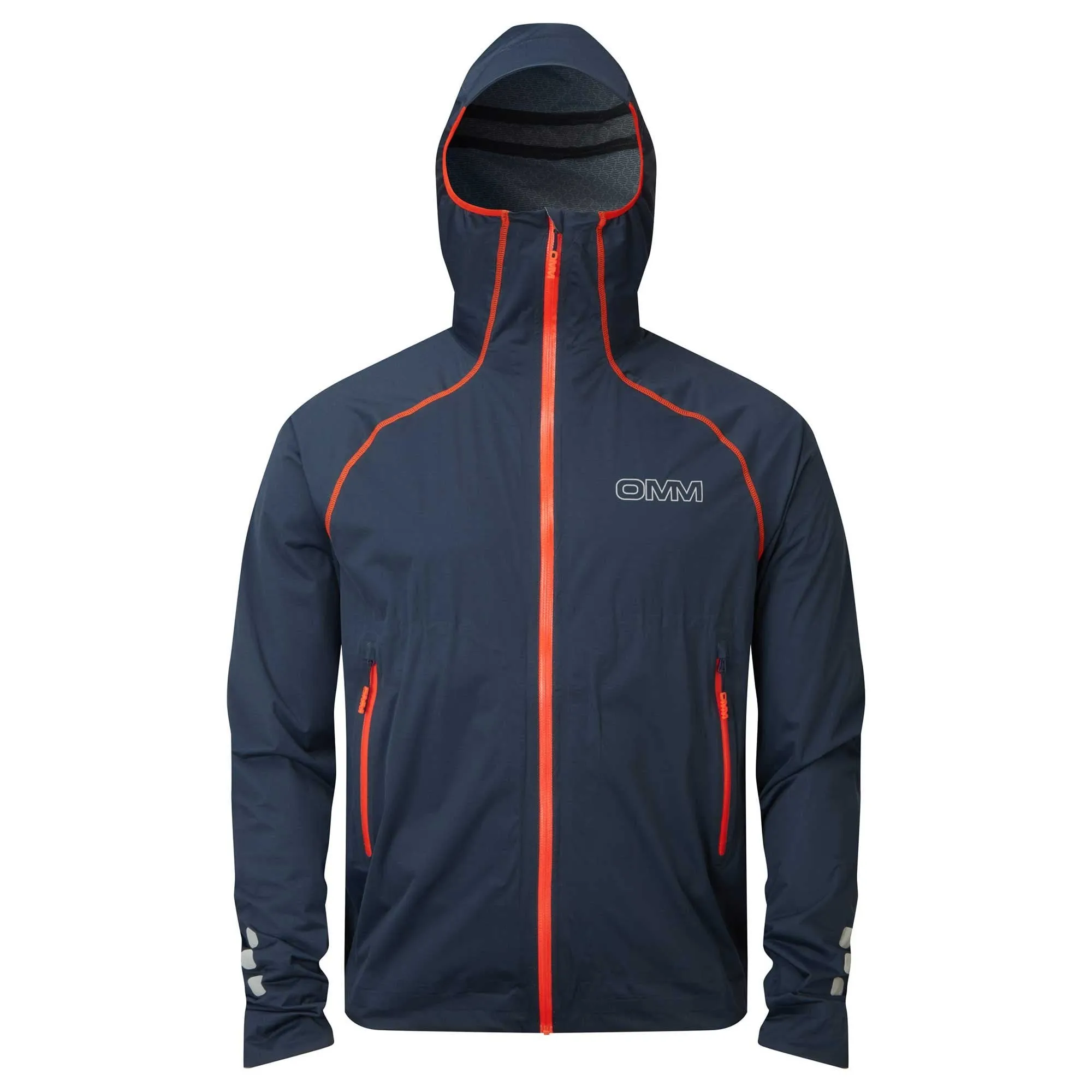 OMM  Kamleika Mens Waterproof Running Jacket with Stretch Navy