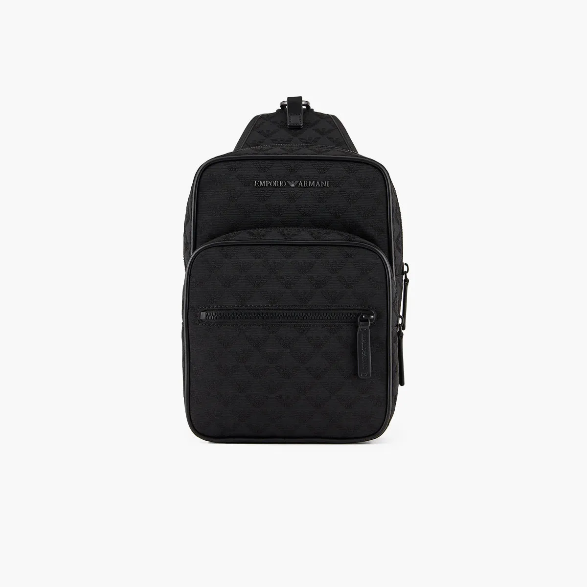 One Shoulder Backpack With All-Over Jacquard Eagle