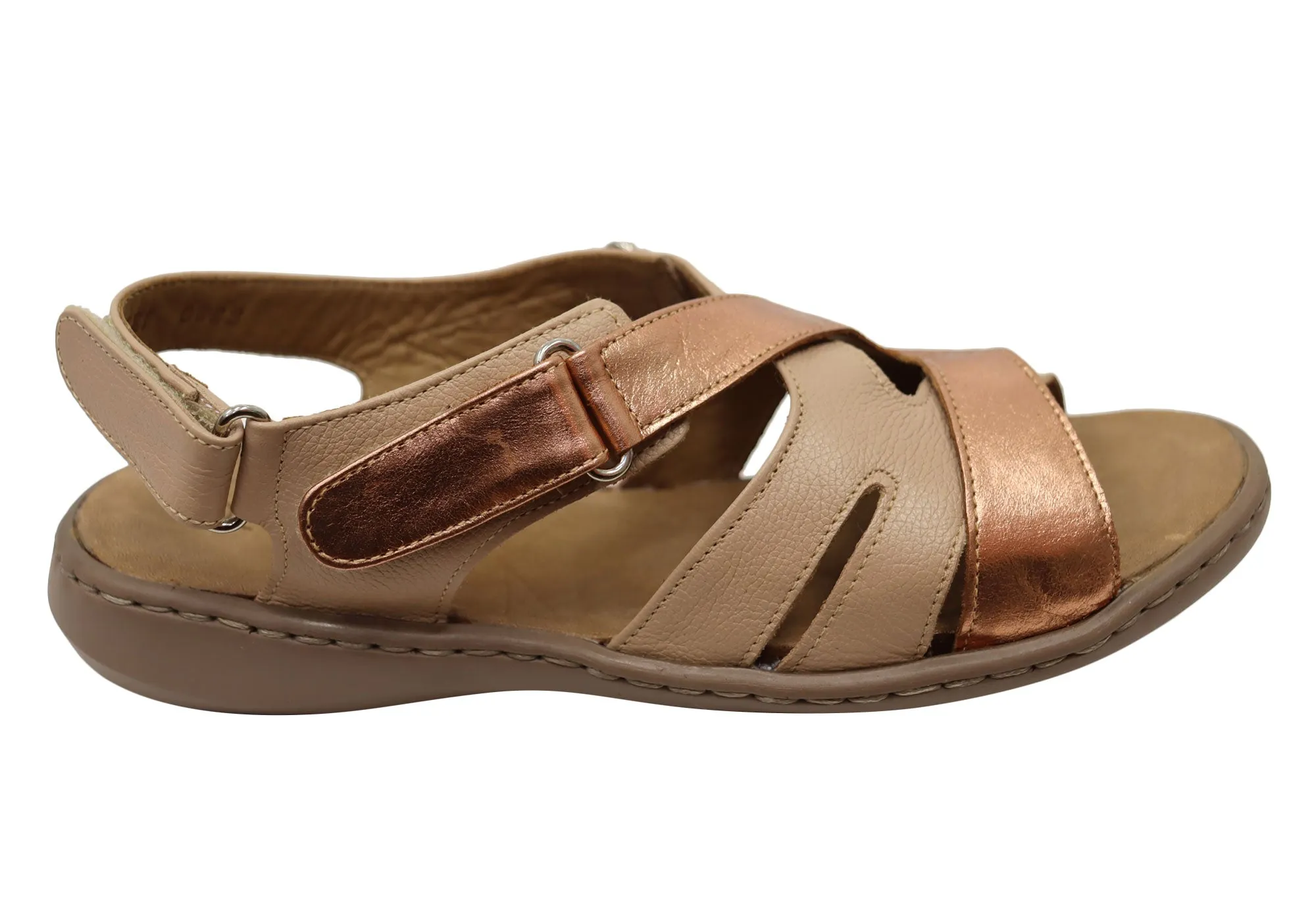 Opananken Larra Womens Comfortable Brazilian Leather Sandals