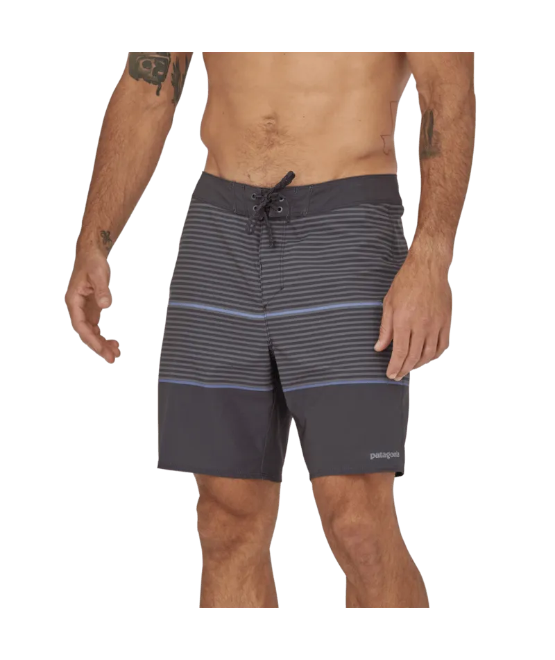 Patagonia Hydropeak 18 in Boardshorts-Olivas Stripe: Ink Black