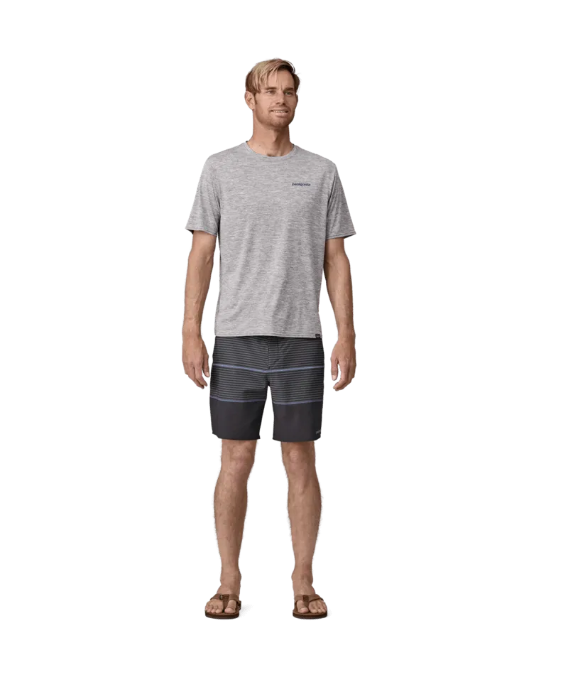 Patagonia Hydropeak 18 in Boardshorts-Olivas Stripe: Ink Black