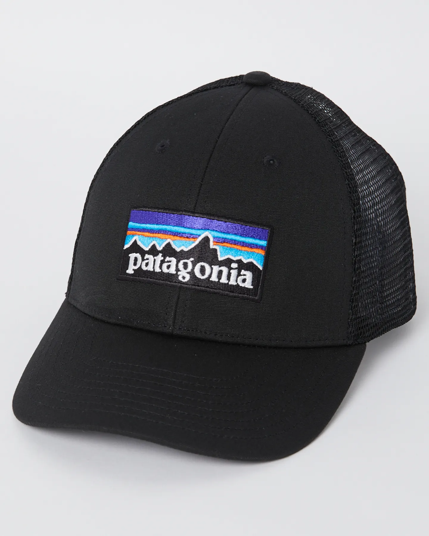 Patagonia P6 Logo Lopro Trucker Hat - Black | SurfStitch