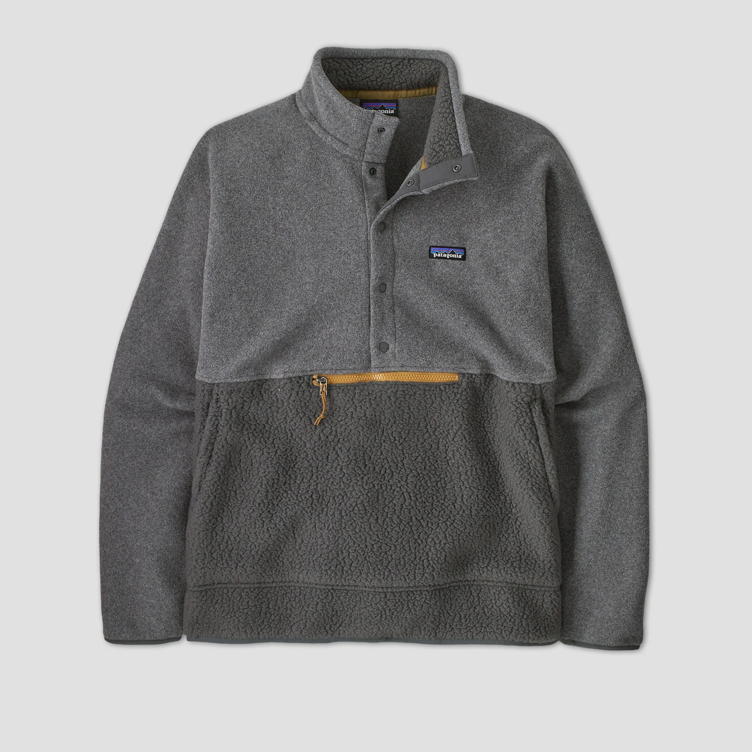 Patagonia Retro Pile Half-Snap Fleece Pullover Forge Grey