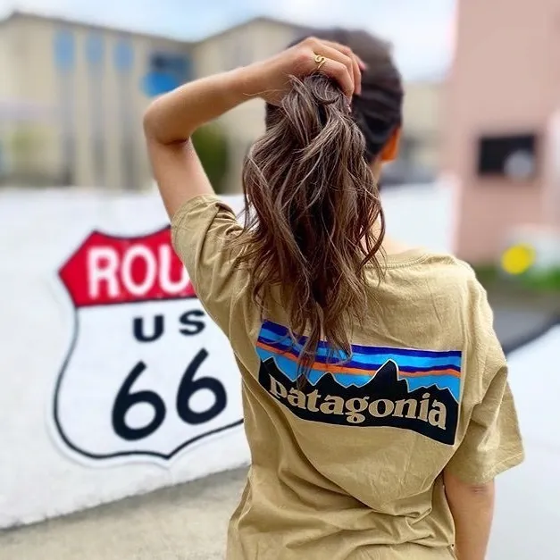 Patagonia  |Unisex Plain Outdoor T-Shirts