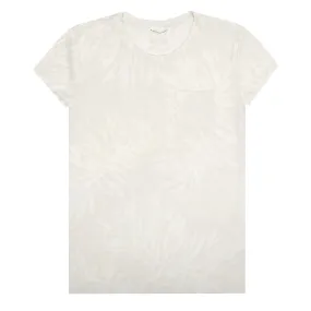 Patagonia Womens Mainstay Tee Kelp and Sand Big Dyno White