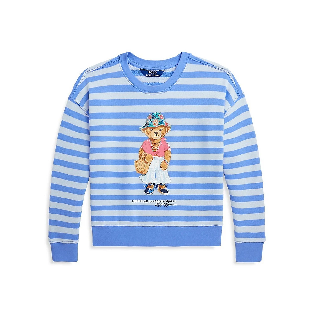 Polo Ralph Lauren Girl's Polo Bear French Terry Sweatshirt