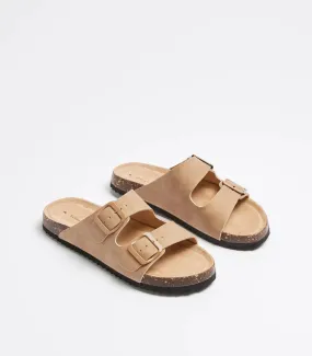 popular  Youth Moulded Cork Sandals - Tan/Brown