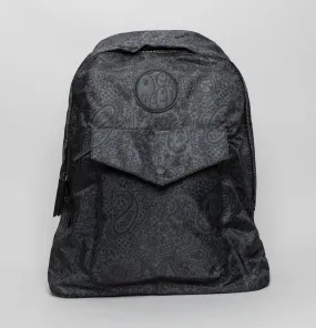 Pretty Green Tonal Wonderwall Paisley Backpack Black