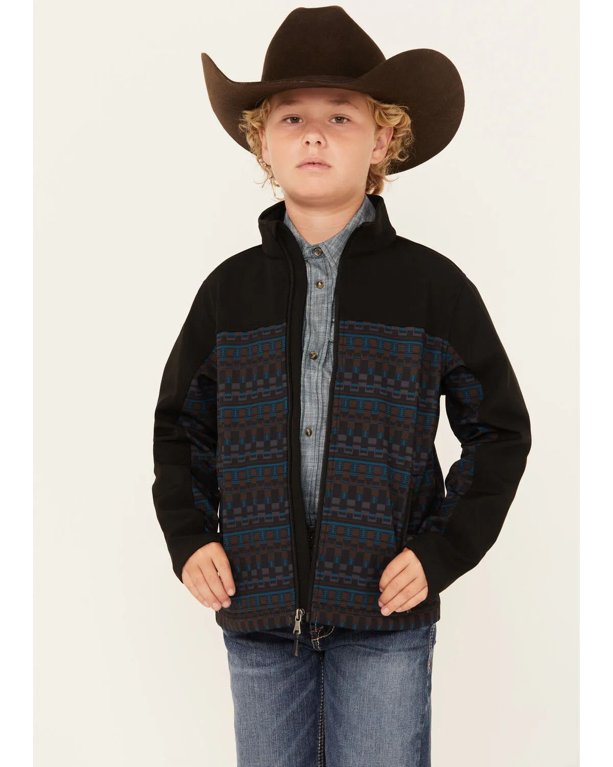 Product Name:  Cody James Boys' Color Block Pattern Softshell Jacket