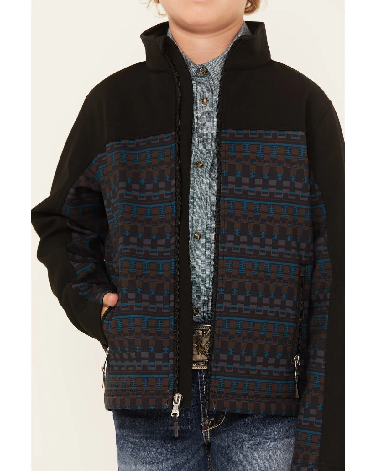 Product Name:  Cody James Boys' Color Block Pattern Softshell Jacket