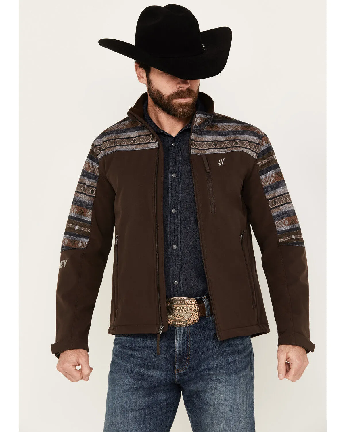 Product Name:  Hooey Men's Southwestern Print Softshell Jacket