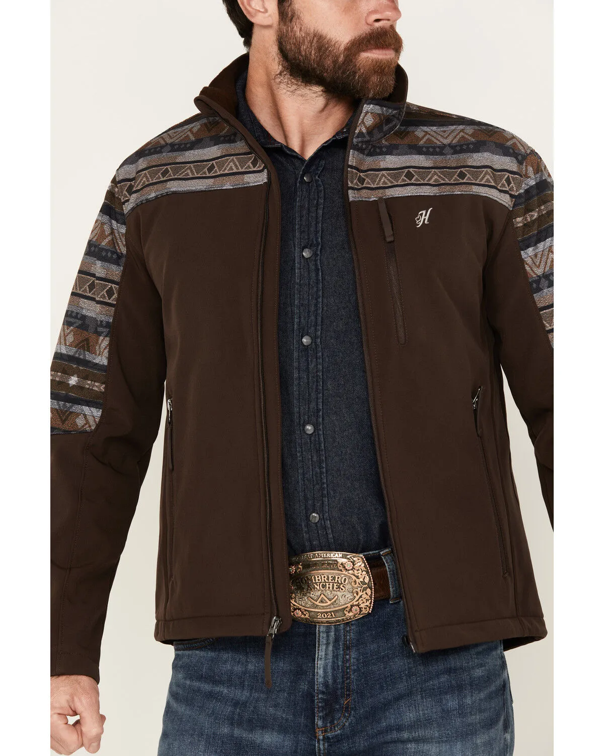 Product Name:  Hooey Men's Southwestern Print Softshell Jacket