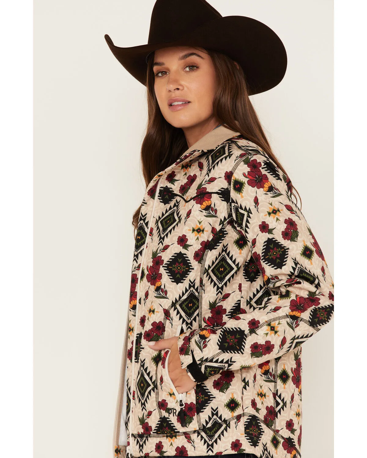 Product Name:  Powder River Outfitters Women's Floral Southwestern Print Softshell Jacket