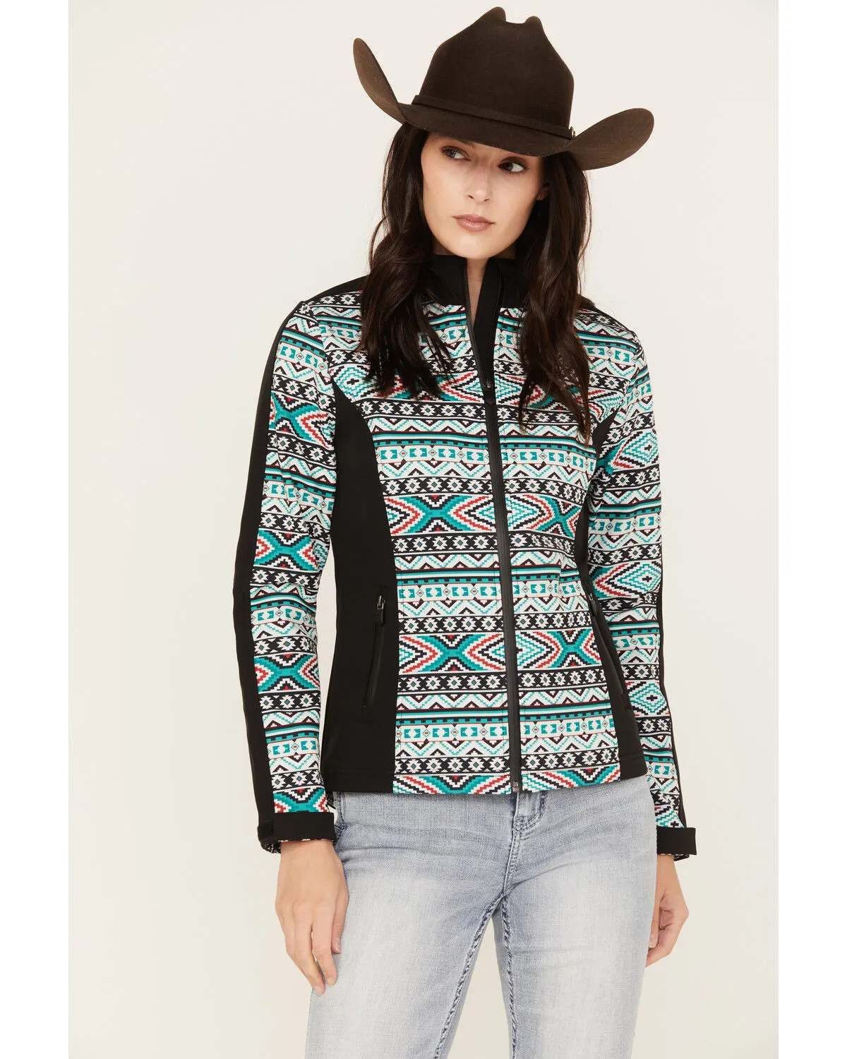 Product Name:  RANK 45® Women's Atha Geo Print Softshell Jacket