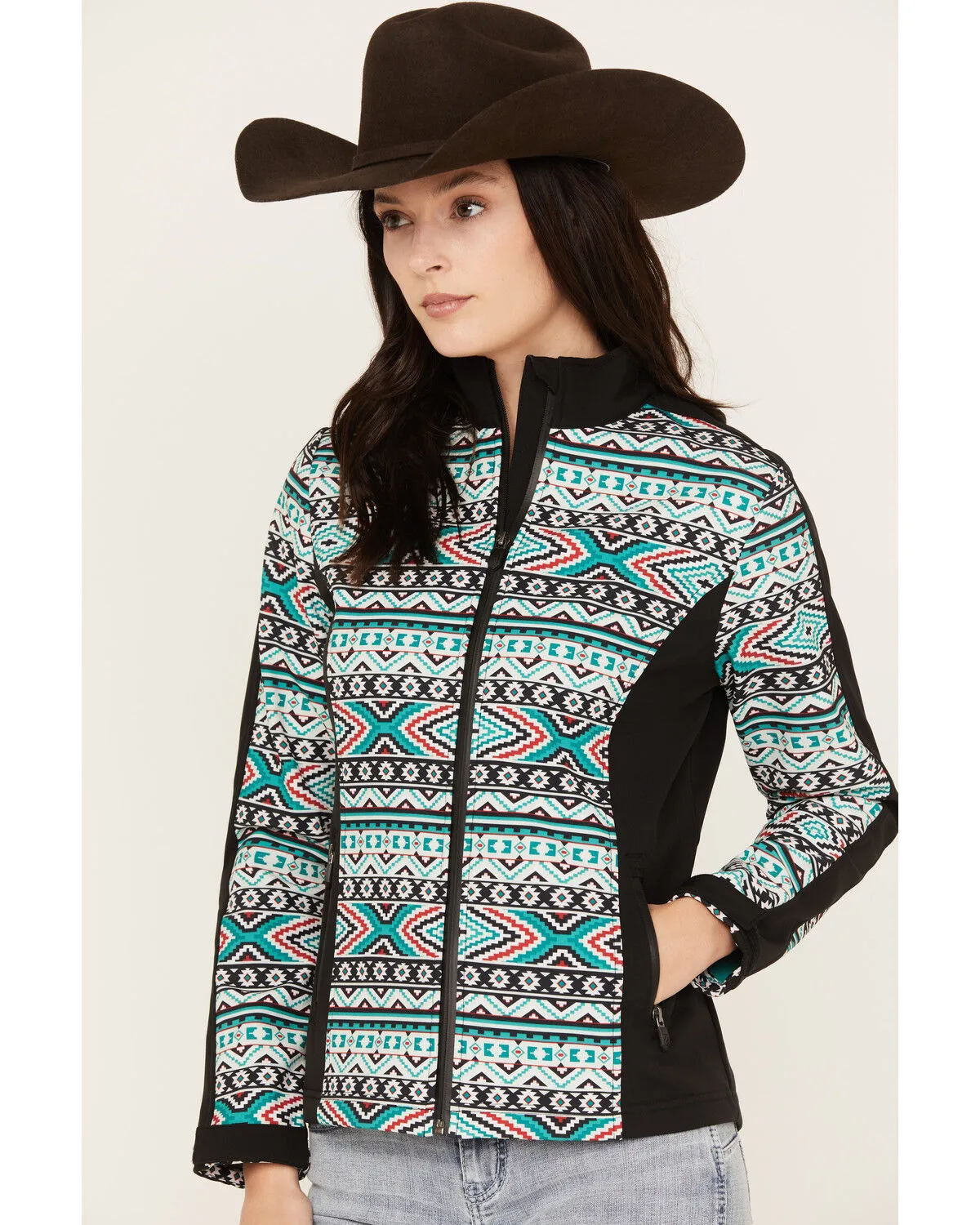 Product Name:  RANK 45® Women's Atha Geo Print Softshell Jacket