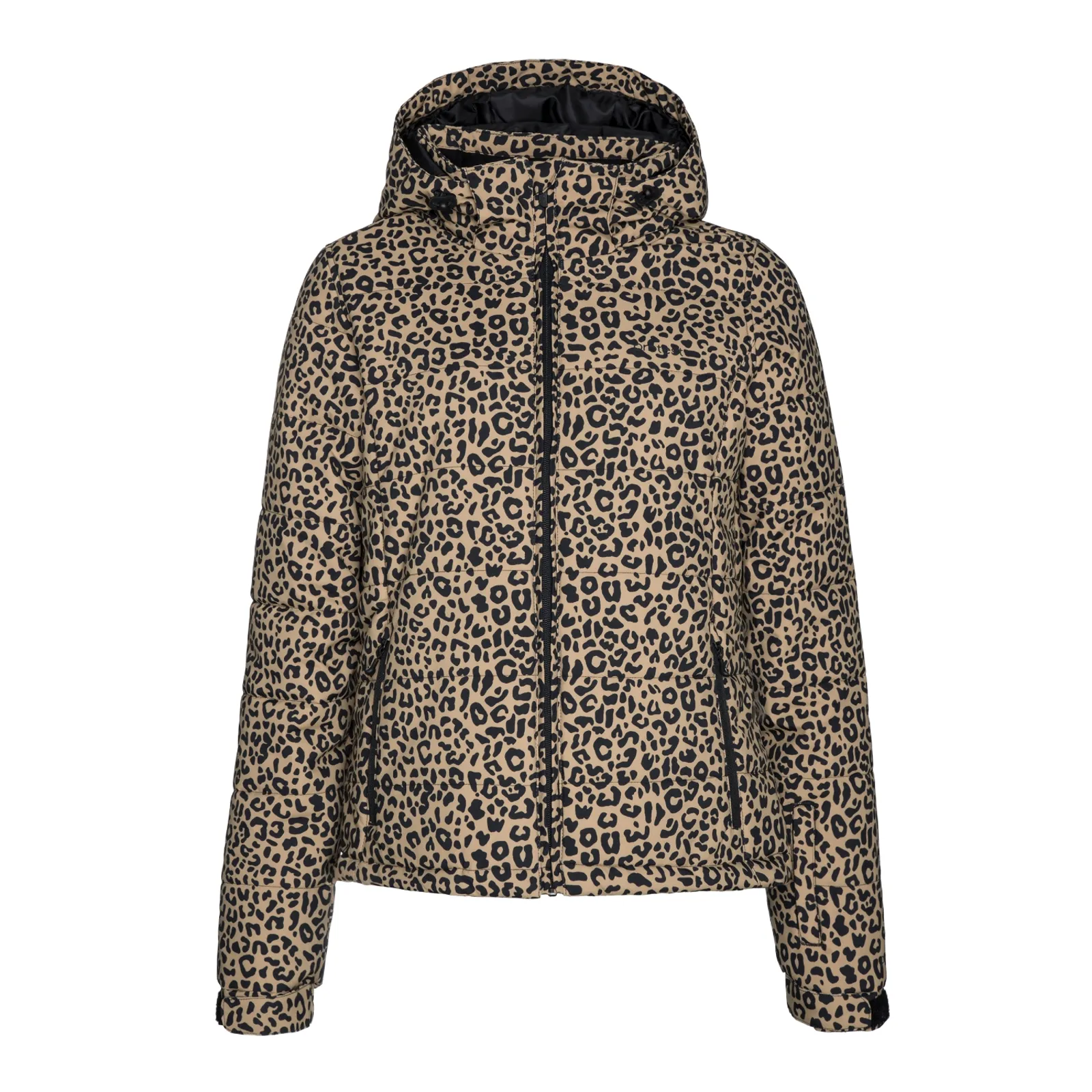 Protest Womens Dallas Leopard Print Brown Snow Jacket