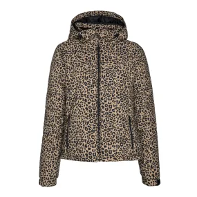 Protest Womens Dallas Leopard Print Brown Snow Jacket