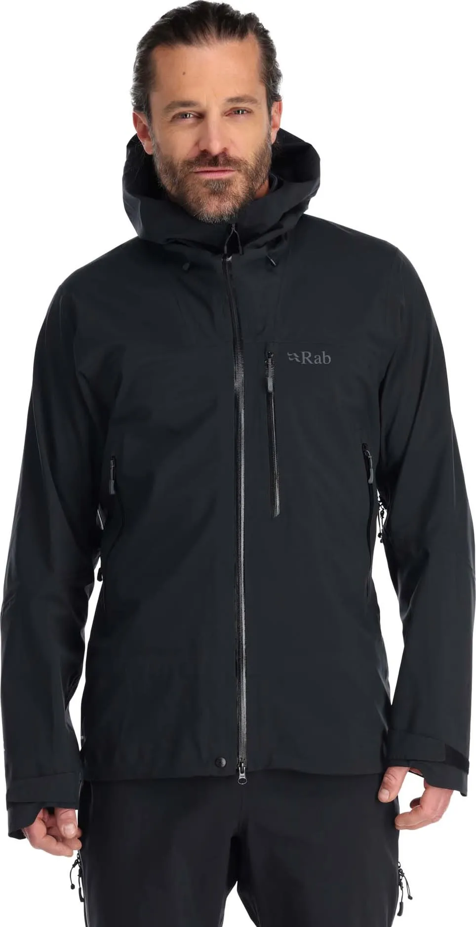 Rab Men's Firewall Waterproof Jacket Black | Buy Rab Men's Firewall Waterproof Jacket Black here | Outnorth