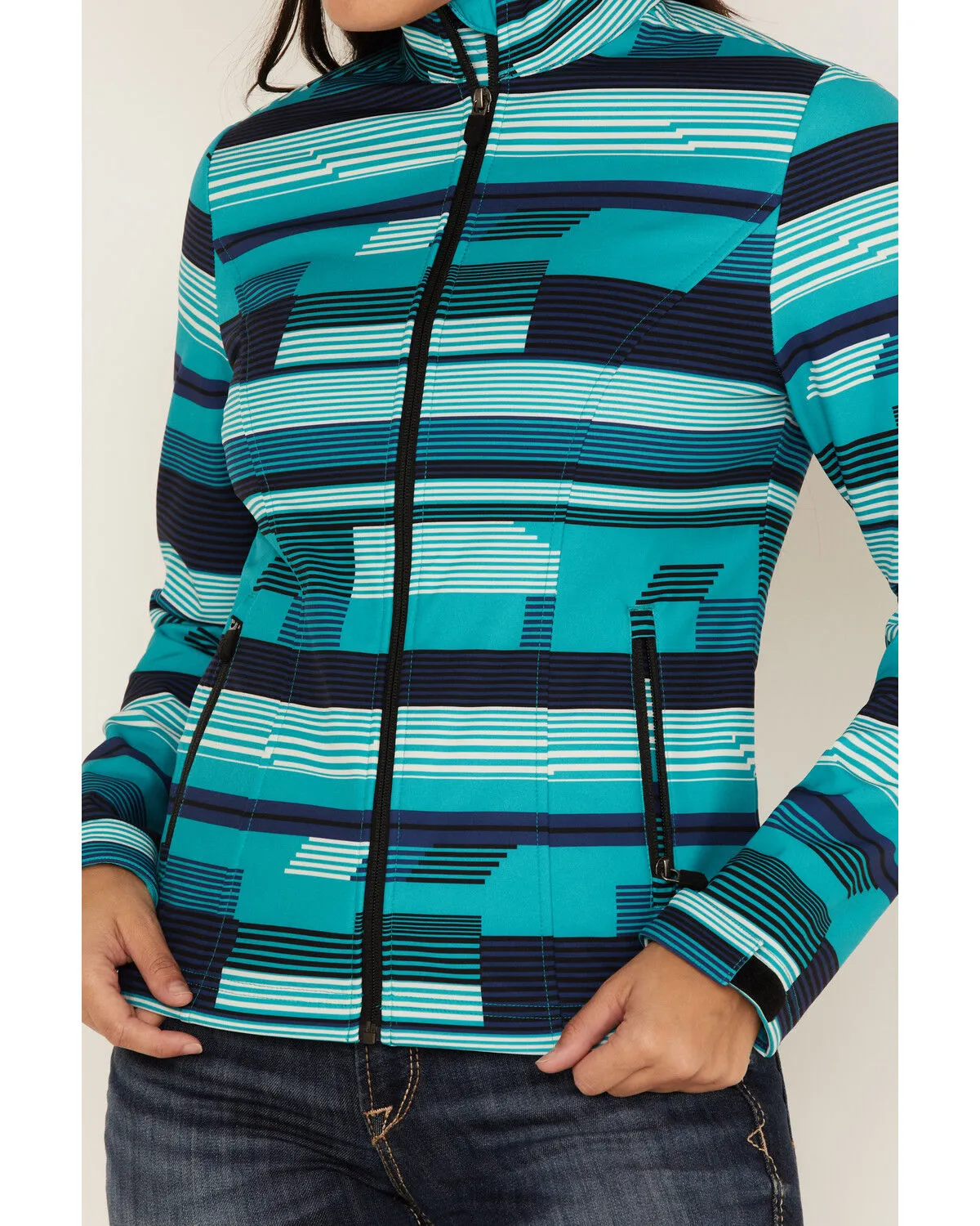 RANK 45® Women's Abstract Striped Softshell Jacket