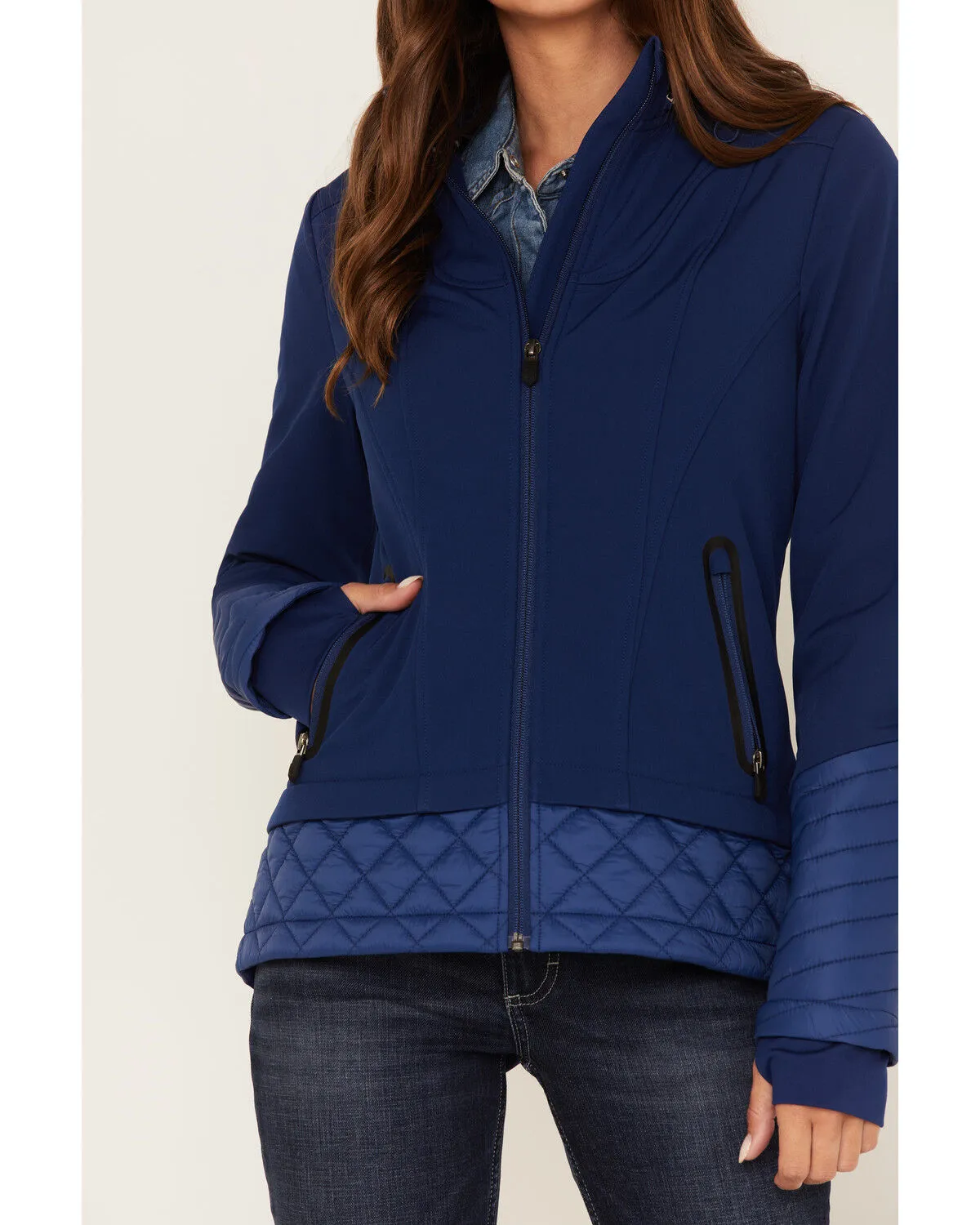 RANK 45® Women's Seliana Hooded Hybrid Softshell Jacket