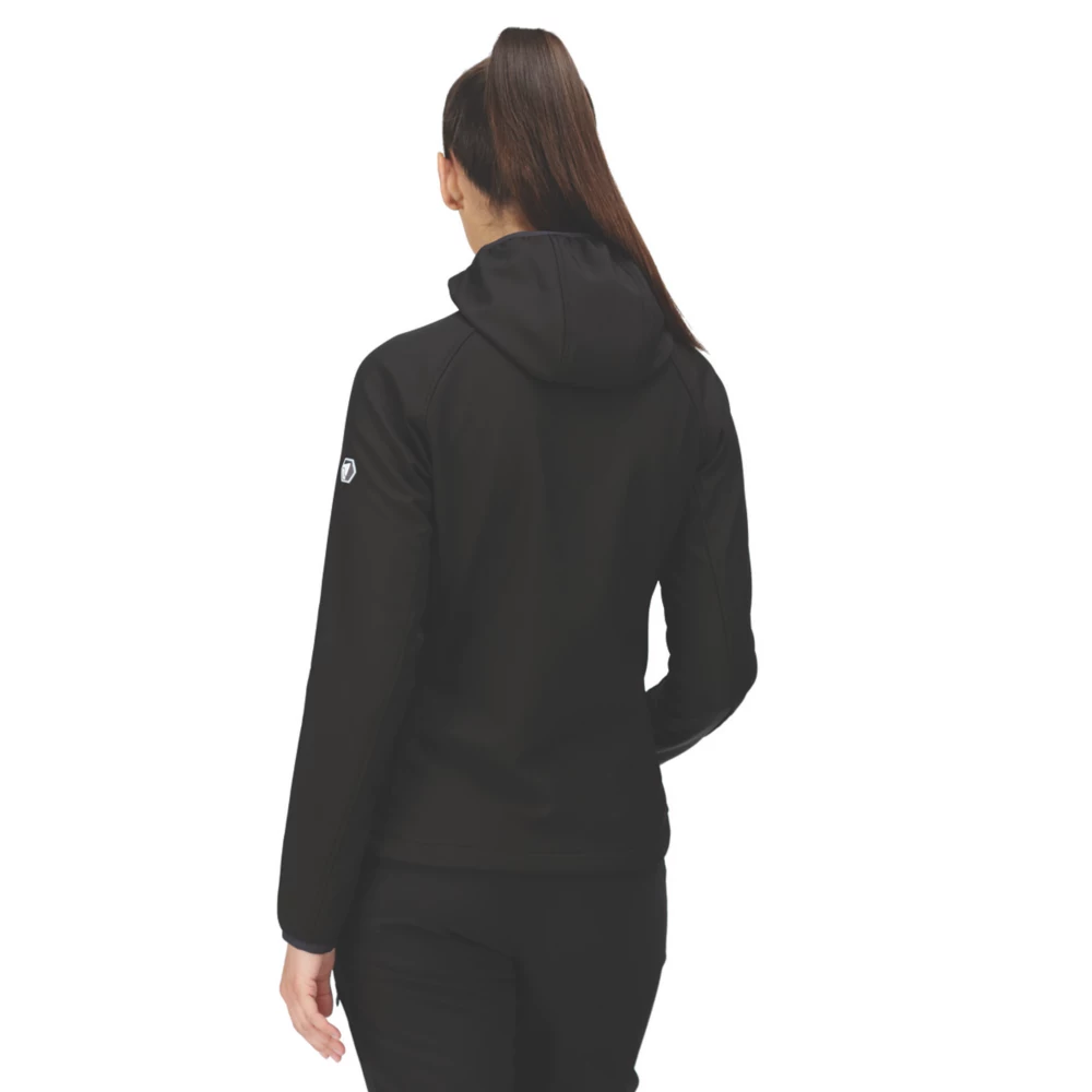 Regatta Arec Womens Softshell Hooded Jacket Black Size 12 - Screwfix