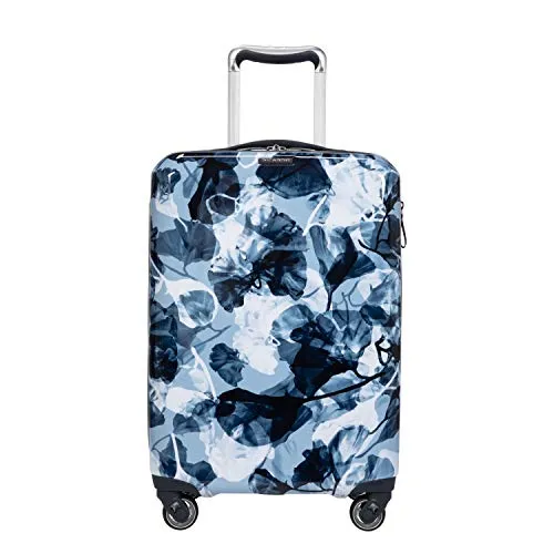 Ricardo Beverly Hills Beaumont 20-inch Carry-On Suitcase (Blue Ginko Leaf Print)