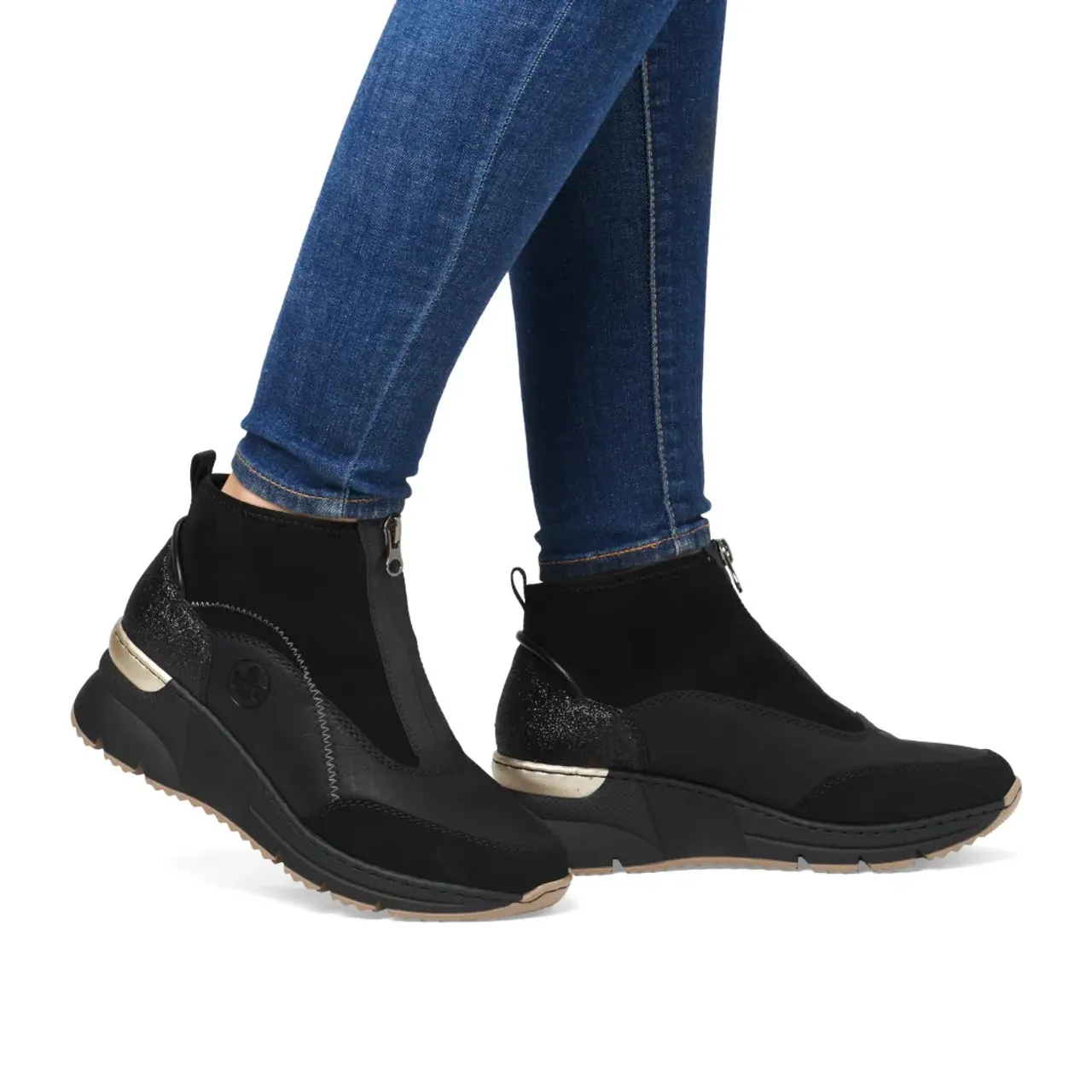 Rieker N6361-00 Black Ankle Boot