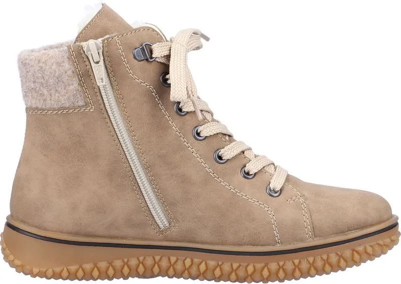 Rieker Tan Lace Up Ankle Boot