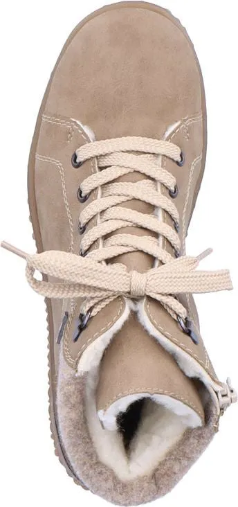 Rieker Tan Lace Up Ankle Boot