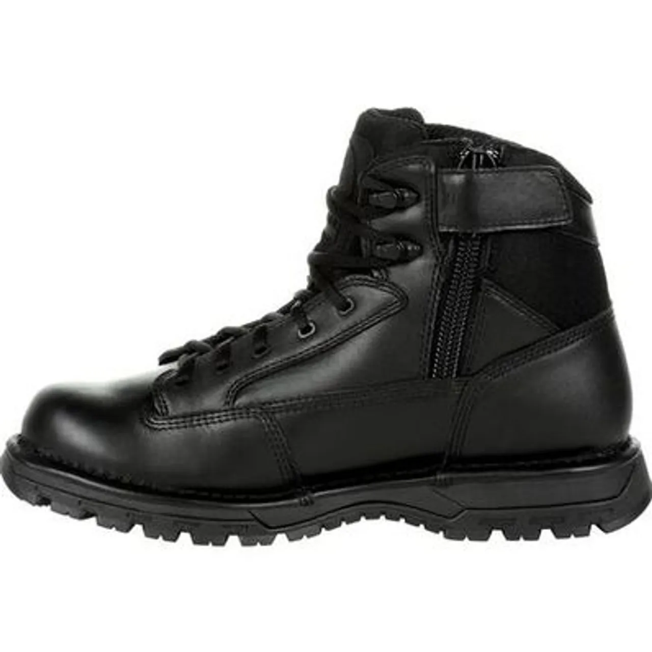 Rocky Portland 6" Black Side Zip Waterproof Public Service Boot