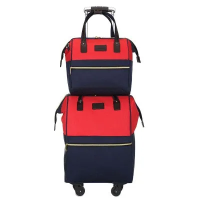 Rolling Cabin Luggage Set,Travel Suitcase Bag,Oxford Cloth Trolley Case,Nniversal Wheel Carry-On,